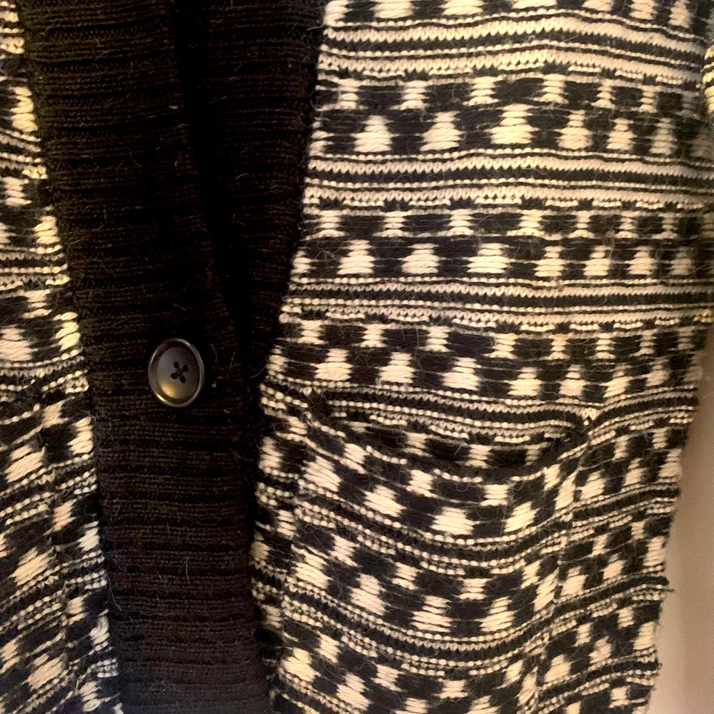 Comptoir Des Contonners Black + White Chunky Cardigan - Like New